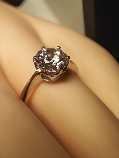 18ct White Gold Hand Made 2ct.Diamond Solitaire Ring