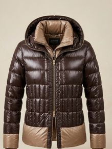 DUVETICA Muted Green Quilted Down Puffer Jacket / IT 42