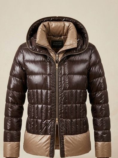DUVETICA Muted Green Quilted Down Puffer Jacket / IT 42