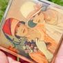 Vintage Art Deco 1930s, hand-painted, enameled compact mirror Image 3
