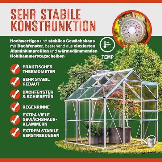 Aluminium Greenhouse Garden Green house