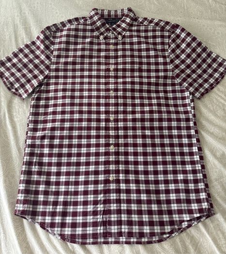 Tommy Hilfiger Burgundy Check Shirt  L