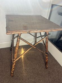 vintage bamboo table