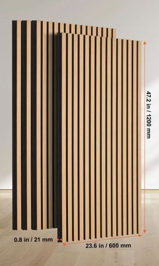 Light Oak Wall Panels Acoustic 4pcs (30.6Sq FT)