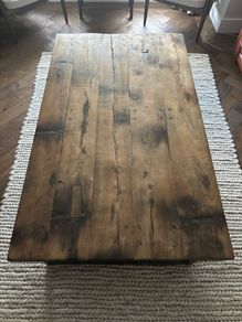 Industrial Style Solid Wood Coffee Table
