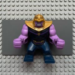 lego super heroes sh0504 Thanos minifigure- Large Figure, Dark Blue Outfit, Medium Lavender Arms, Pearl Gold Helmet