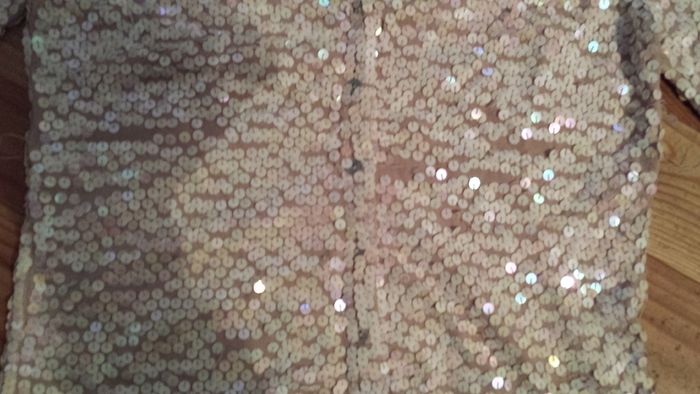 Champagne colour sequined top
