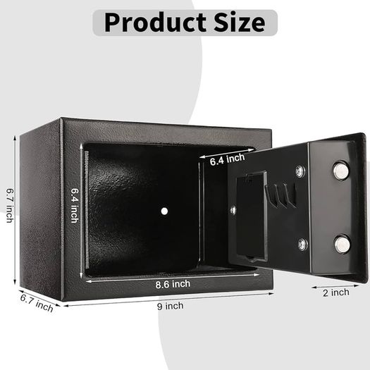 NEW SALE | 4.6L Digital Steel Safe, Fireproof Safe Boxes for Home Use, Electronic Security Home Office Money Cash Safe Box With 2 keys, Wall Safes 230mmx170mmx170mm-Black
