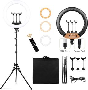 Professional LED ring light featuring a 109.22cm adjustable