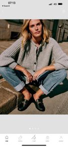 Sezane Emile cardigan jumper size Small grey RRP 125 - as NEW
