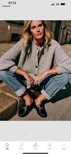 Sezane Emile cardigan jumper size Small grey RRP 125 - as NEW