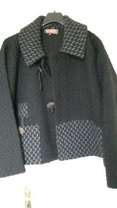 Loose fitting black and grey jacket