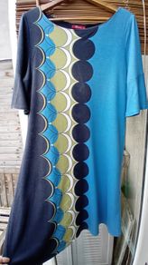 Turquoise 60s Print Tunic