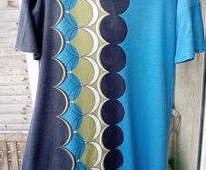 Turquoise 60s Print Tunic