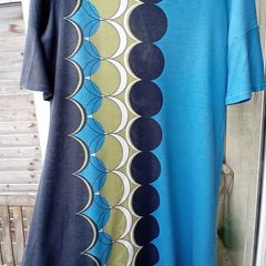 Turquoise 60s Print Tunic