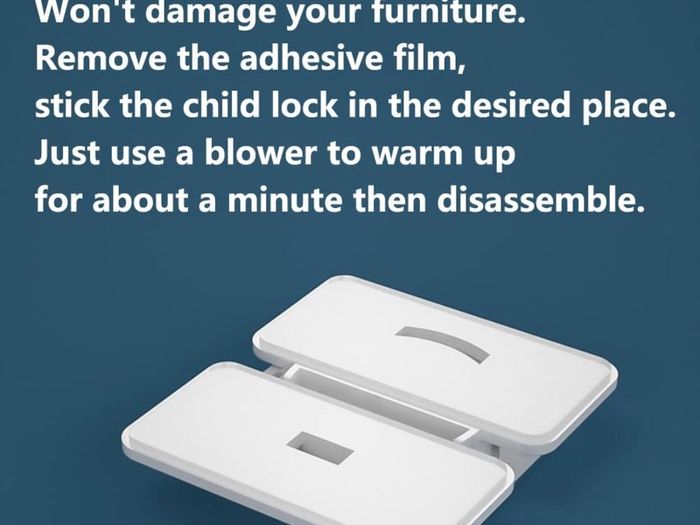 8 PCS Baby Cabinet Locks, Child Drawers Locks, Baby Proofing Safety Locks Self Adhesive for Cupboards, Fridge, Cabinets, Dishwasher, Ovens