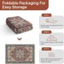 Machine Washable Rugs Living Room, 160x230cm, Vintage Rug, Boho Area Rugs, Non-Slip Carpet, Low Pile, Non-Shedding, Traditional Oriental Printed Design, Dining Room, Home Office, Bedroom Image 5