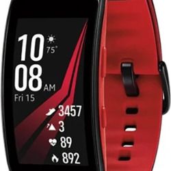 Samsung Galaxy Gear Fit 2 PRO Smart Watch Fitness Tracker HRM Red (Large) Used