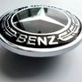 Mercedes - Benz 57mm gloss BLACK Wreath Flat Bonnet Badge Emblem A2228170415  /  A2048170616 Image 2