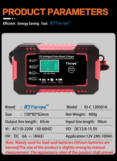 Car Battery Charger Digital LCD Display Full Automatic 12v Car Battery Charger Power Puls Repair Chargers Wet Dry Lead Acid