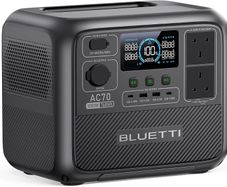 Portable Power Station AC70, 768Wh LiFePO4 Battery Backup w/ 2 1000W AC Outlets (2000W Power Lifting), 100W Type-C, Solar Generator for Road Trip, Off-grid, Power Outage (Solar Panel Optional)