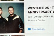 4 x Westlife Seats Sun Sept 20th