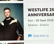 4 x Westlife Seats Sun Sept 20th