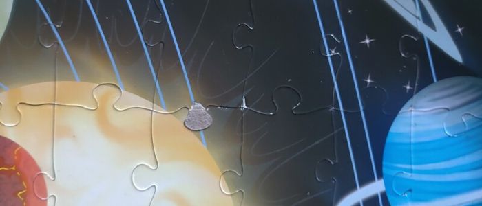 Glow in the dark puzzle space