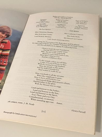 The Royal Wedding 1981 Official Programme