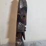 Hand-carved mask from Togo - wood and recycled metal Image 3