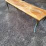 Vintage metal coffee table in need of restoration Image 2