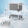 Cooler Trolley with 56 L Capacity Serving Cart with Wheels, Bottle Opener, Lower Shelf, Handle Image 4