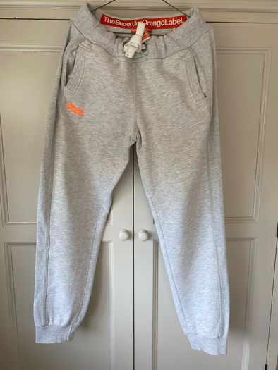 Grey SuperDry Tracksuit Bottoms