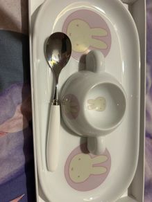 Miffy ceramic plate, egg cup & spoon