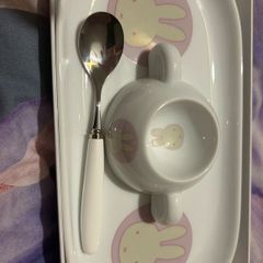 Miffy ceramic plate, egg cup & spoon