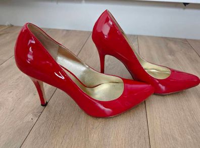 Real Leather High Heels Patent Red practically new