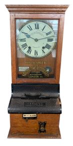 Vintage National Time Recorder Co Ltd., London Time. Antique Clock.