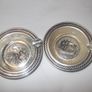 4 vintage small silver plated  ash trays in a bakelite  box Image 2