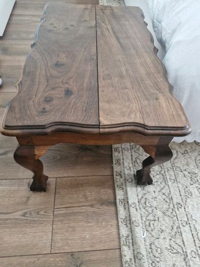 Antique Hardwood Coffee table with claw and ball feet bought on pamona for 699 euro