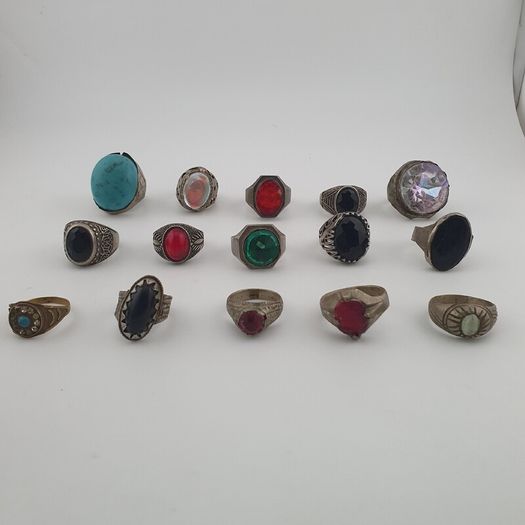 Antique Treasure Jewellery Lot 15 Traditional Brass Statement Rings