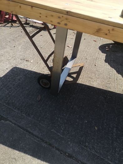 Heavy duty table was used in a sign design factory
