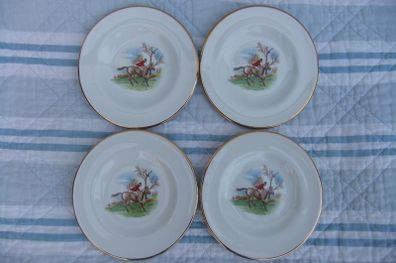 Arklow Pottery Tally Ho, 4 Equine Wall Plates