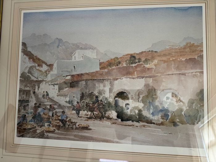 Francis Russell Flint Limited Edition Print - The Aqueduct (493/500) - Framed 96x80cm