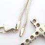 CZ Silver Cross On Gold Plated 925 Chain Image 5