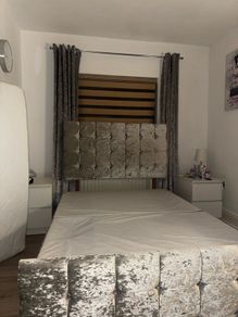 velvet bed frame