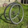 Set of gravel hybrid wheels 700c rim brakes with cassette and schwalbe G-one Speed tyres Image 3