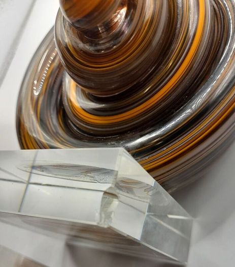 Vintage Murano-Style Glass Snake Sculpture