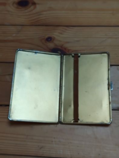 Vintage Chrome Machine Turned Cigarette Case
