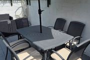 Garden Table and 6 Chairs,Umbrella and Stand