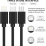 3 in 1 Retractable Charging Cable 2Pack/3.3ft,Fast Charge USB Charger Cord with iP/Type C/Micro USB Port Compatible Phone 11 Pro Max XS XR X 8 7 Plus Samsung Galaxy Google Pixel LG Huawei Image 3